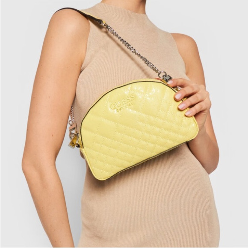 GUESS Yellow Quilted Women's Bag